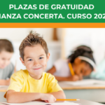 Plazas de Gratuidad. Convenio Concertada. Curso 2021-2022