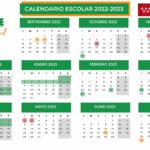 Calendario Escolar Madrid 2022-2023.