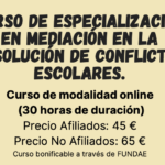 Curso Online: Resolución de Conflictos Escolares. Certificado por CAM